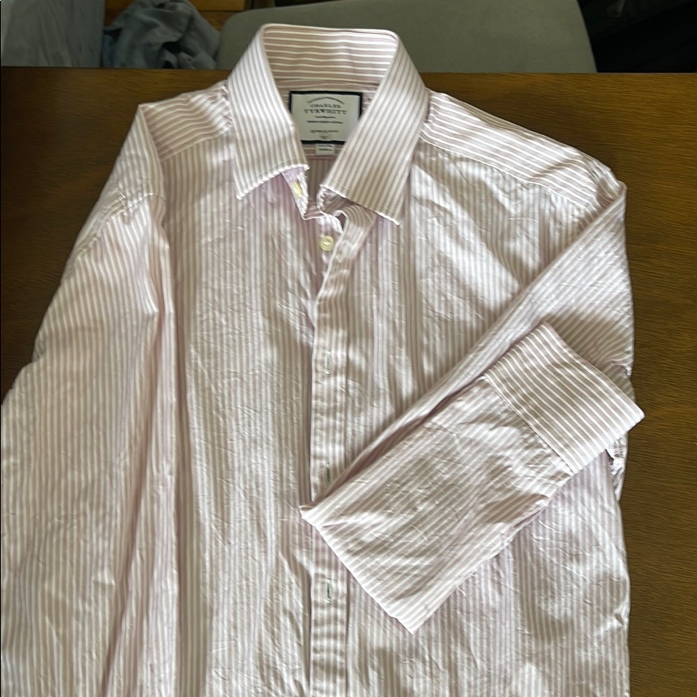 Charles Tyrwhitt Pink Dress Shirt with Pinstripes